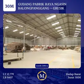 Dijual Gudang Pabrik Gresik Luas Istimewa Akses Kontainer Langka SHM