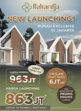 JUAL RUMAH EKSKLUSIF IN JAKARTA RAHARDJA GRAND MALAKA