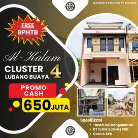 Rumah murah jakarta timur 2 lantai 2 kt 2km cluster