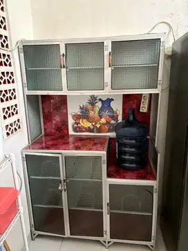 Lemari  Dapur Alumunium Kaca