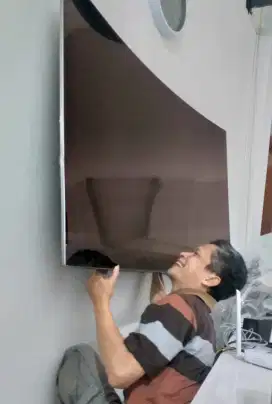 pemasangan & jual bracket utk gantungan tv led lcd di tembok kuat aman