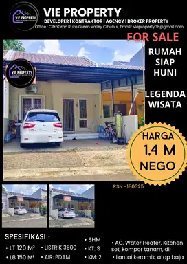 DIJUAL CEPAT RUMAH SUDAH RENOV SIAP HUNI DI LEGENDA WISATA CIBIBUR