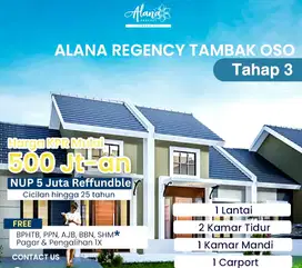 Rumah Baru Free DP Start 500Jt di Tambak Oso Waru Sidoarjo Mepet Oer