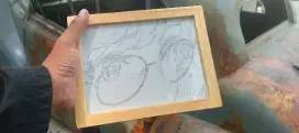 Light Art Frame | Glasses Girl | Pigura