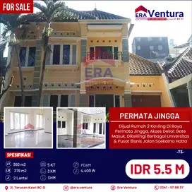 Rumah 2 Kavling Di Raya Permata Jingga, Akses Dekat Gate Masuk