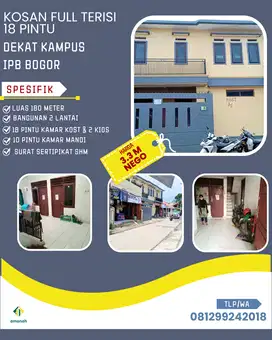Kosan Bogor Dan 2 Toko Pinggir Jalan Ramai Di Area Kosan Dekat Kampus
