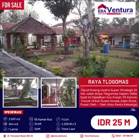 Ruang Usaha Super Strategis Di Nol Jalan Raya Tlogomas Depan UMM
