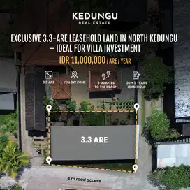 Exclusive 3.3-Are Leasehold Land in North Kedungu