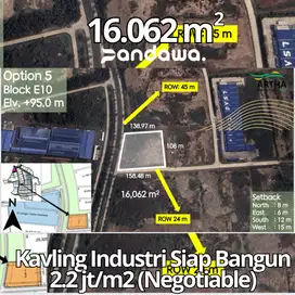 Available Kavling Industri siap Kawasan Industri Artha Hill