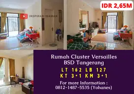 Jual Cepat Rumah Luas 162mtr Cluster Versailles BSD Tangerang
