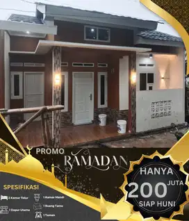 Rumah murah 2 kamar bebas banjir akses strategis mulai dari 200 jutaan