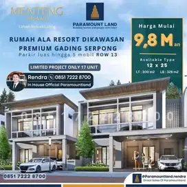 Dijual Rumah Luas 300 Termurah DiKawasan Hijau Gading Serpong Menteng