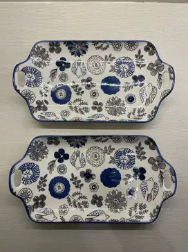 PIRING SAJI KERAMIK SERVING DISH 12INCH / 29.5CM FLORALS