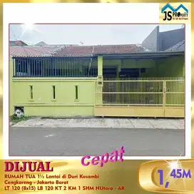 DIJUAL CEPAT RUMAH TUA 1½ Lantai di Duri Kosambi Cengkareng Jak Bar