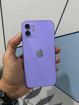 Iphone 12 128GB purple fullset Bh 95% All Operator