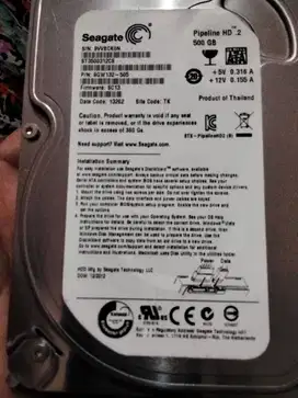 HDD PC 500GB SEAGETE