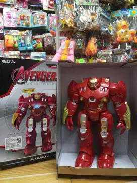 mainan anak robot avengers batre