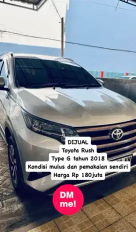 DIJUAL TOYOTA RUSH PEMAKAIAN PRIBADI UNIT SIAP PAKAI
