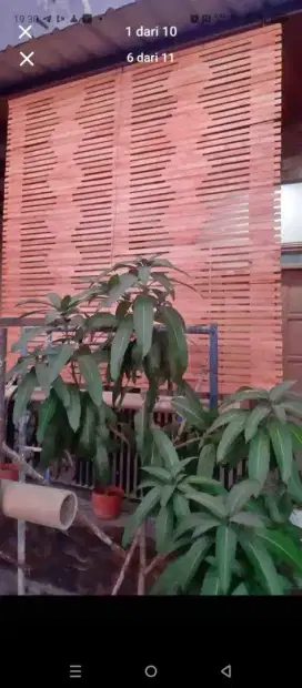 Tirai kayu dan tirai bambu