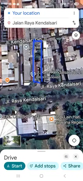 Jual tanah  kavling di raya kendalsari milik pribadi