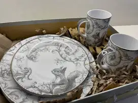 ZEN X SANDRA DEWI Frost Piring Mug Keramik 6pcs Rabbit + Box