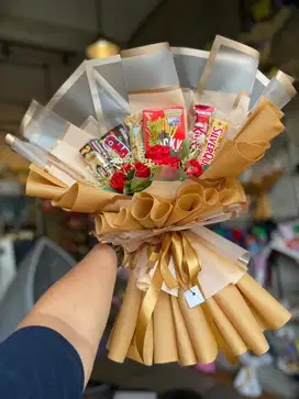 Bouquet Buket Bucket Bunga Coklat Kado Hadiah Ultah Wisuda Anniversary