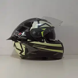 Helm KYT Falcon 2 Ukuran L Hitam Kuning Original