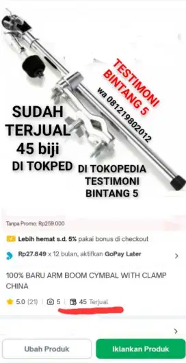 100%br TERMURAH ARM STAND SIMBAL PLUS CLAMP