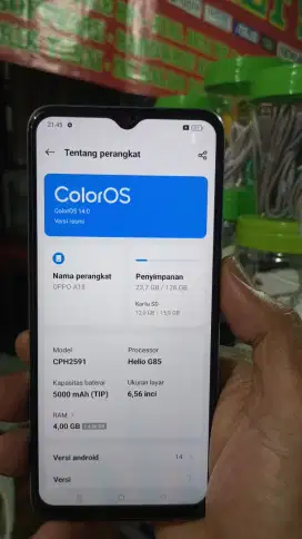 Oppo A18 mulusss full original full accesories resmi oppo.