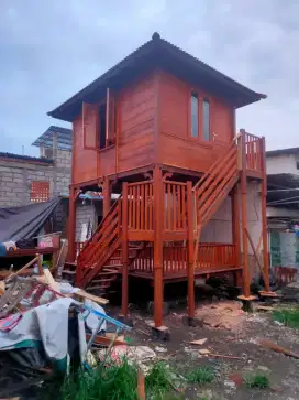 Rumah kayu minimalis jati