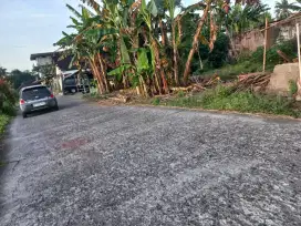 Tanah murah di jogja pekarangan view persawahan, pegunungan dan sunset
