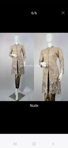 Brukat atasa wrna nude