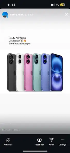 Iphone 16 128GB garansi ibox