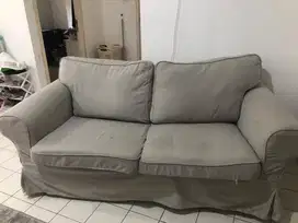 Sofa ikea 2 seater ektrop abu-abh kondisi siap pakai
