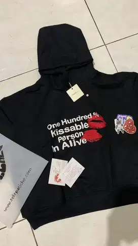Telepathie Kissme hoodie black L