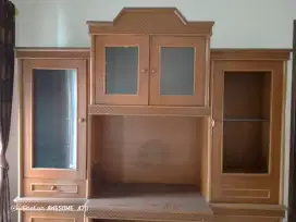 Lemari tv jati asli