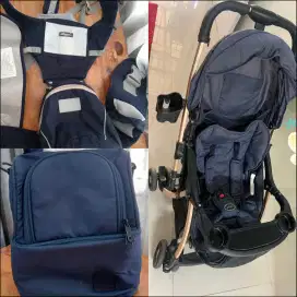 3in1 keperluan bayi/stroler/gendongan/tas simpan asi