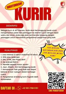Loker kurir jnt