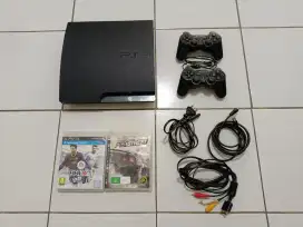 PS3 Slim Seri 21 120GB + 2 Stik + Game FIFA 14 & ProStreet