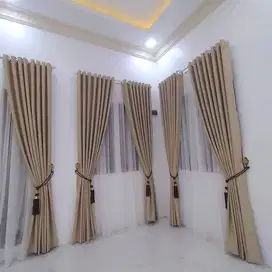 Termewah Gorden Blackout Sekat Klinik Hordeng Pintu Gordyn Vitrase
