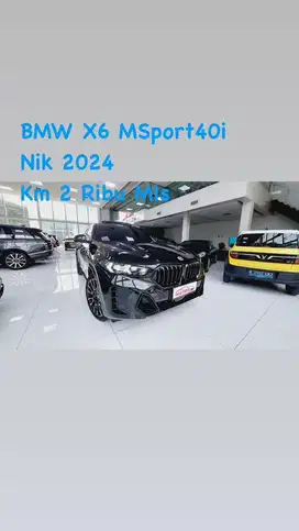 BMW X6 Msport40i atpm nik 2024 Black on Red Siap Pakai
