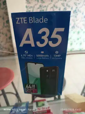 ZTE Blade A35 4+8/64gb baru garansi resmi bisa TT Kredit