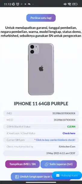 Iphone 11 64Gb X inter LL/A