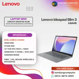 Laptop Lenovo Ideapad 3 14IAH8 Intel Core i5 RAM 16GB - Garansi Resmi