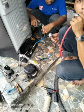 Jasa cuci ac,isi freon & gnti modul Bergaransi