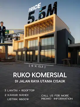 Ruko Pinggir Jalan Raya Utama Cisauk Serpong BSD Akses Strategis Ramai