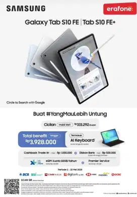 0325 NEW GALAXY TAB S10 FE SERIES FREE KEYBOARD FREE PAKET XL 1THN