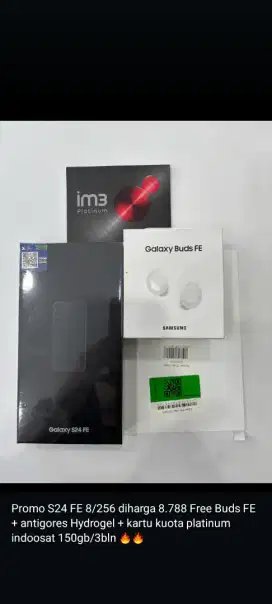 S24 Fe bonus accessories buds+antigores