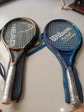 Raket tenis lapangan merek head dan wilson