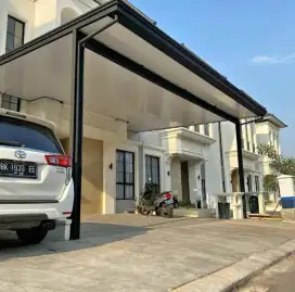 Kanopi atap alderon rangka besi holloh galpanis dll